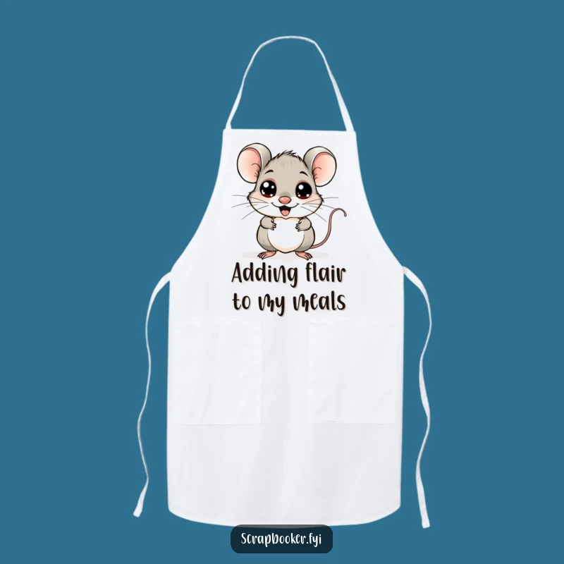 Funny Mouse Googly Eyes Apron: Cheerful Artist Bib for Kitchen Fun