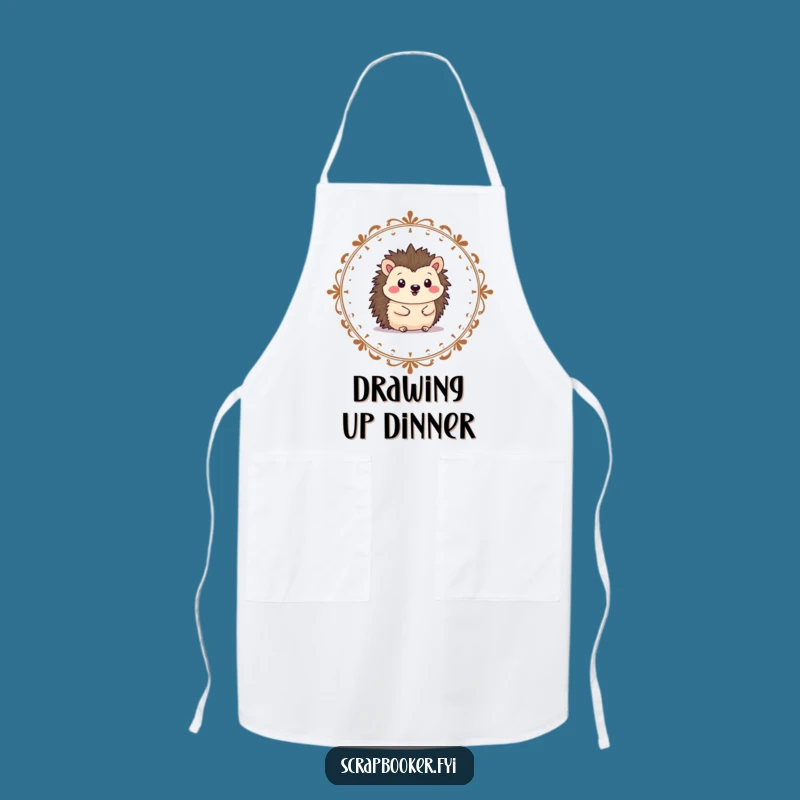 Funny Hedgehog Artist Apron - Create Messes with a Smile