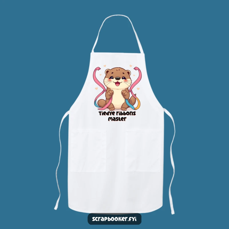 Funny Otter Apron: Joyful Crafter Otter, Kitchen & Crafting Fun Gift!