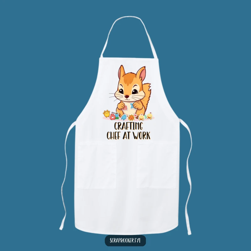 Funny Squirrel Sticker Artist Apron: Protect Your Clothes and Add Humor to Your Crafting