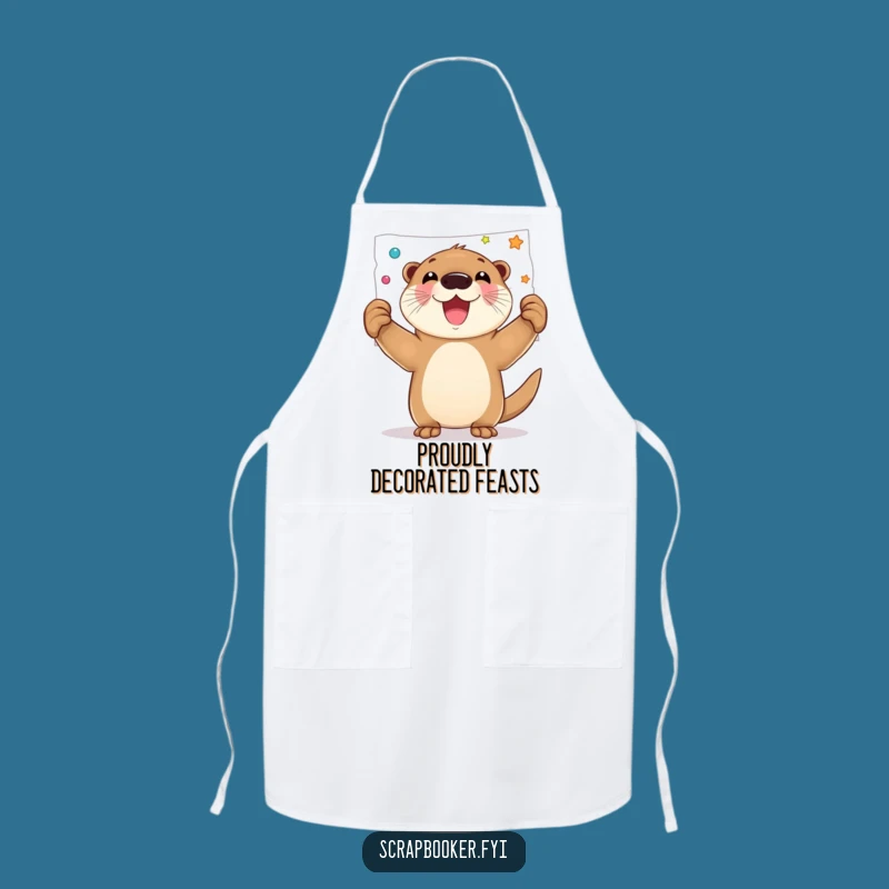 Funny Otter Art Page Apron: Create Mess-Free with Joy
