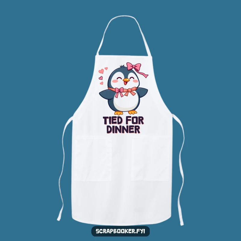 Funny Penguin Decorator Apron - Get Festive in the Kitchen