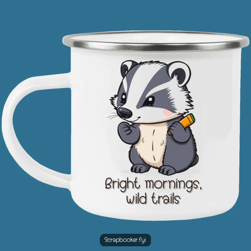 Funny Badger Adventure Mug: Artistic Inspiration on the Go