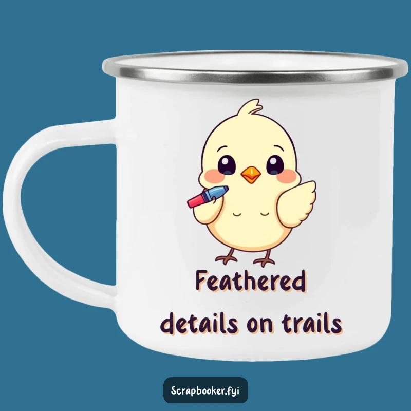 Funny Bird Detail Camping Mug: Artful Adventures Start Here