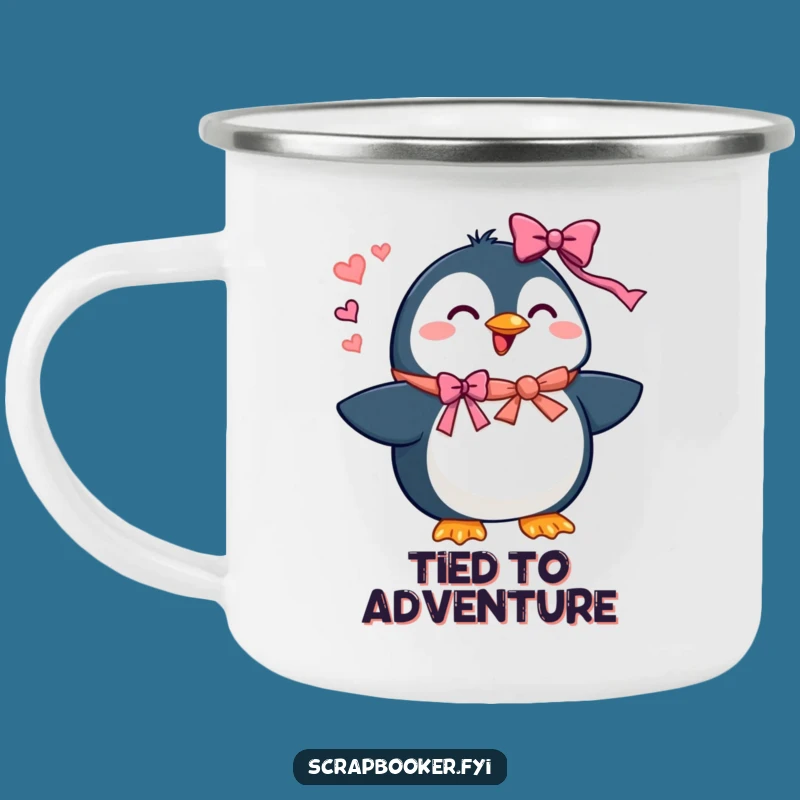 Funny Penguin Decorator Camping Mug - Festive Fuel for Adventures