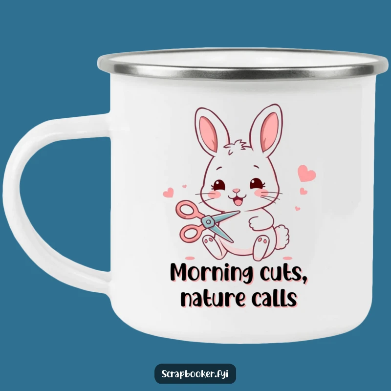 Funny Bunny Crafting Camping Mug: Adventure Fuel for Creative Souls!