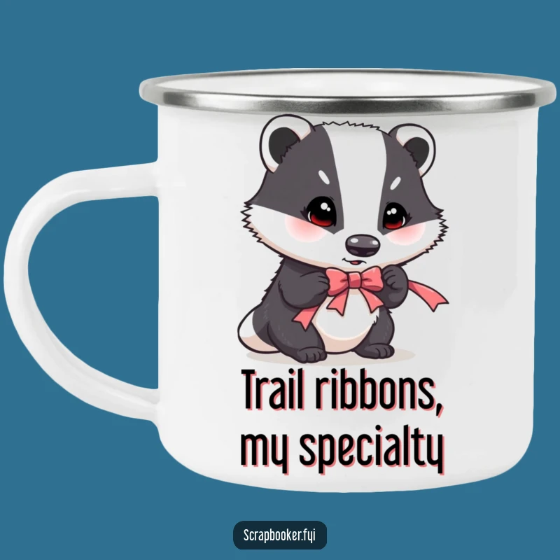 Funny Badger Crafting Camping Mug: Adventure with Artistic Flair
