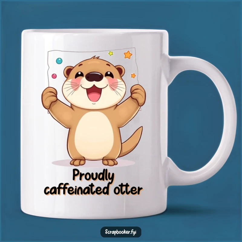 Funny Otter Art Page Mug: Celebrate Creative Triumphs Hilariously