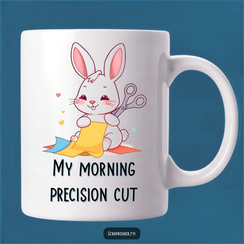 Funny Rabbit Paper Cutting Mug: Adorable Crafting Companion for a Whimsical Gift