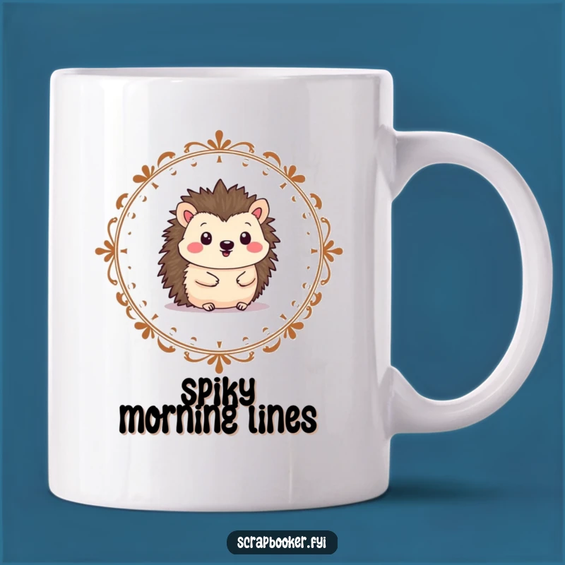Funny Hedgehog Artist Mug - Cheerful Drawing Fun for Art Lovers