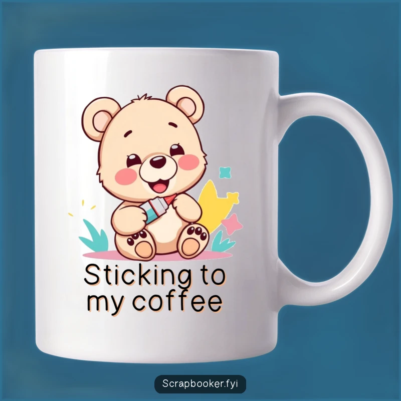 Funny Bear Cub Glue Mug: A Joyful Gift for Creative Souls