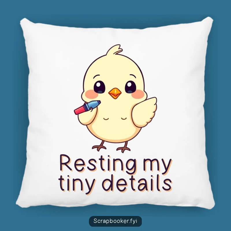 Funny Bird Detail Pillow: Cozy Comfort for Creative Souls