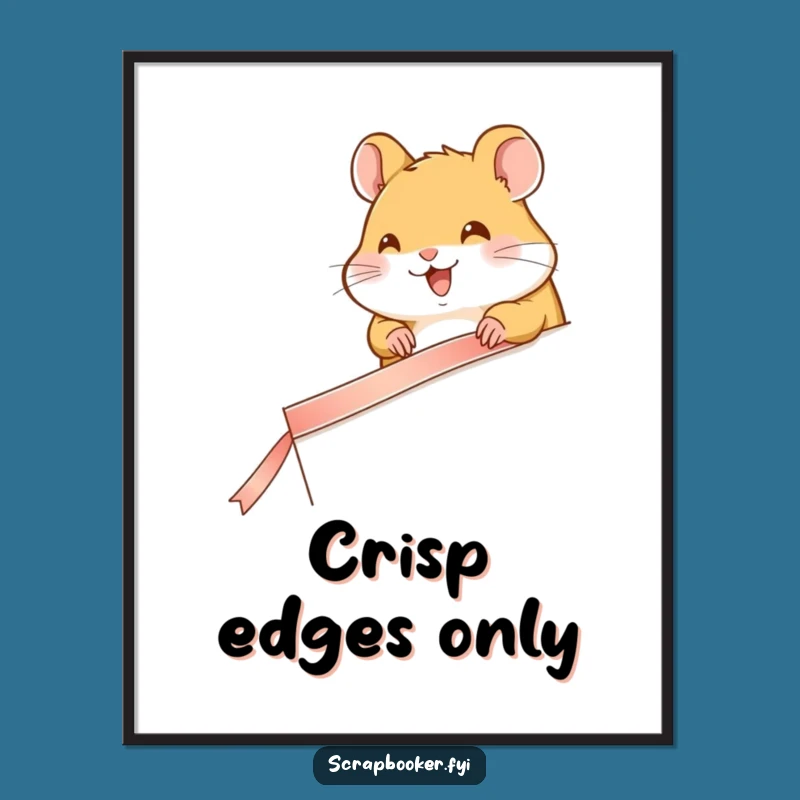 Funny Hamster Page Decorator Digital Print: Instant Download for Cute Organizing Art