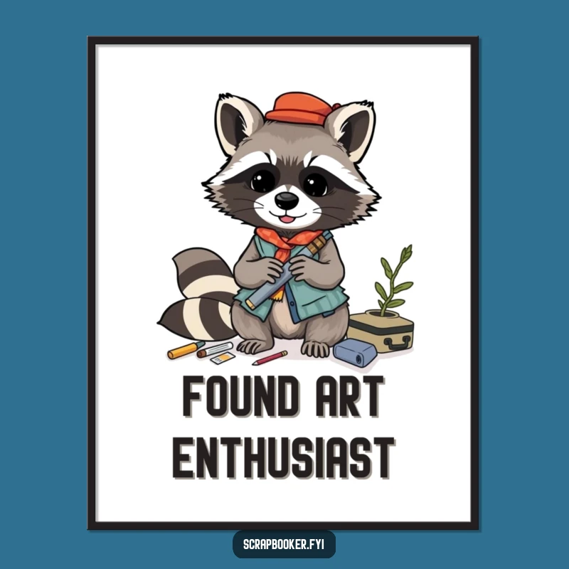 Funny Raccoon Collage Digital Art: Playful Artist Print for Instant Decor