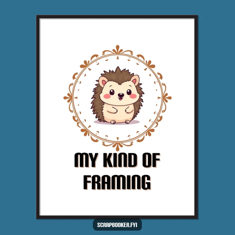 Funny Hedgehog Artist Digital Art - Instant Creativity for Your Walls