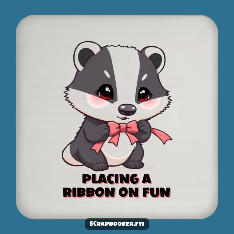 Funny Badger Crafting Coaster: Protect Surfaces with Humor