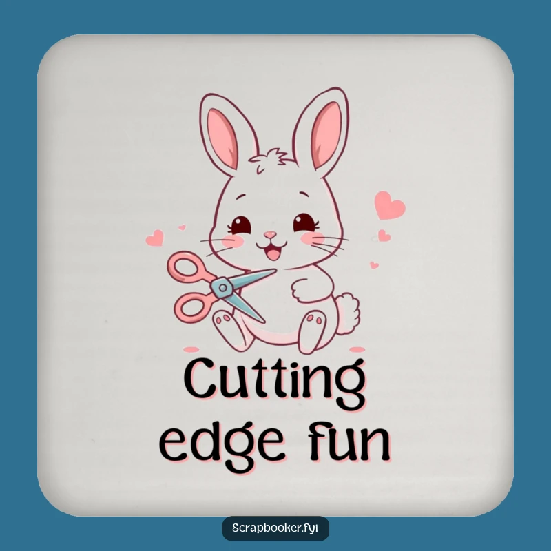 Funny Bunny Crafting Coaster: Protect Surfaces with Cute & Funny Art!
