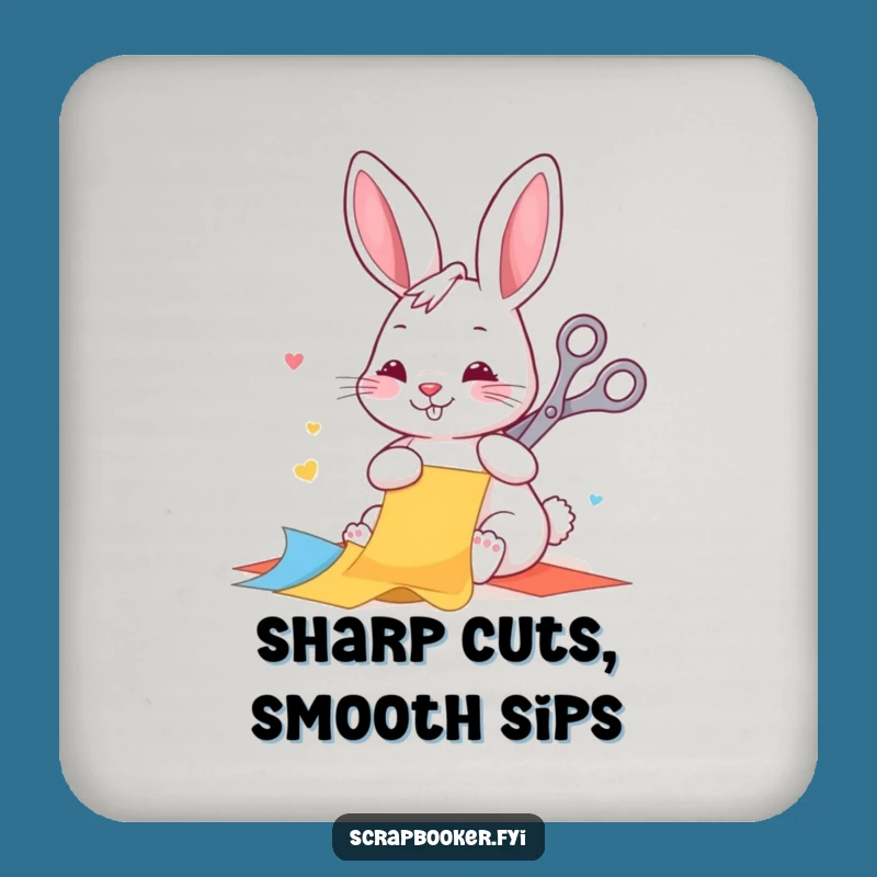 Funny Rabbit Crafting Coaster Set: Protect Surfaces with Artistic Flair