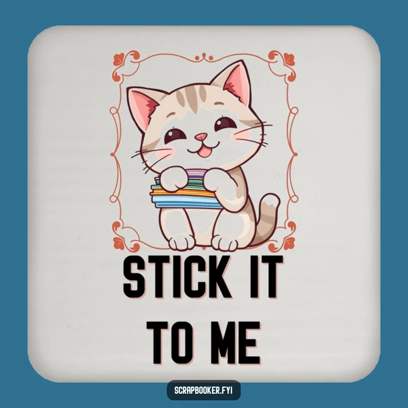 Funny Sticker Cat Coasters: Protect Surfaces with Playful Charm