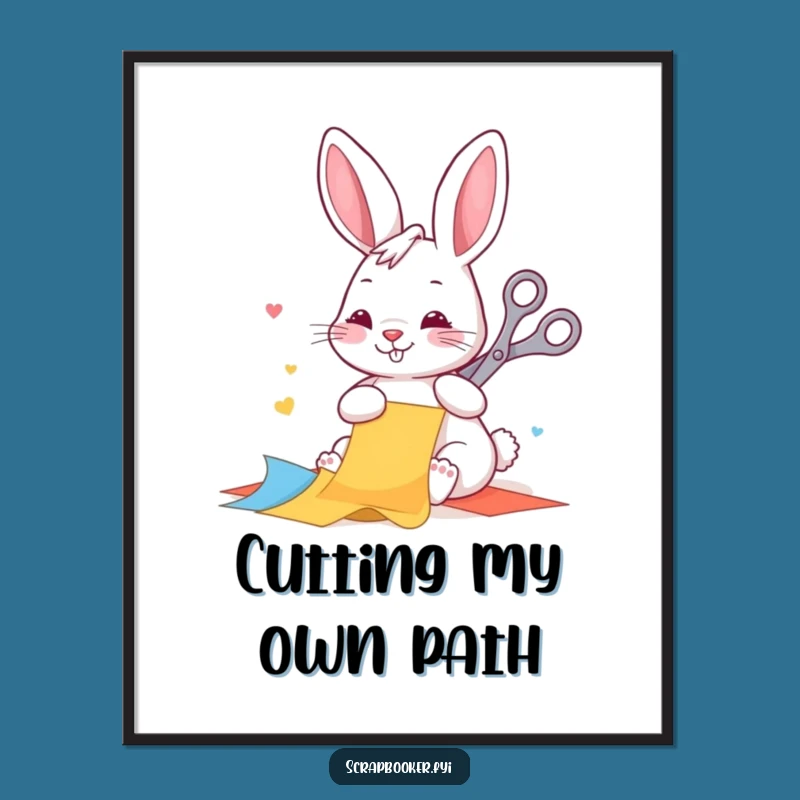 Funny Rabbit Paper Art Poster: Bring Whimsical Creativity to Your Walls