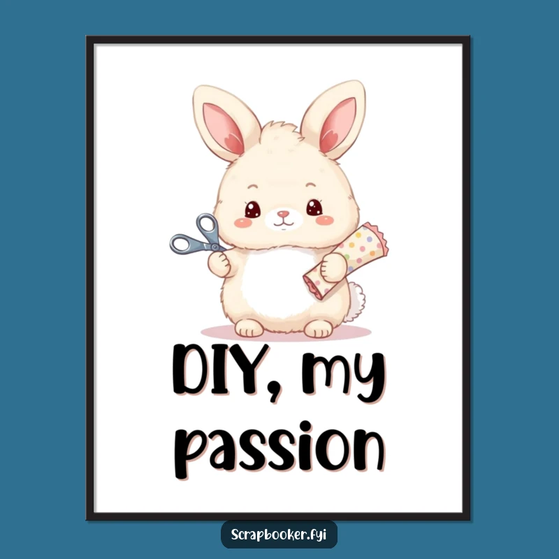 Funny Bunny Craft Poster: Add Whimsy to Your Craft Room Decor