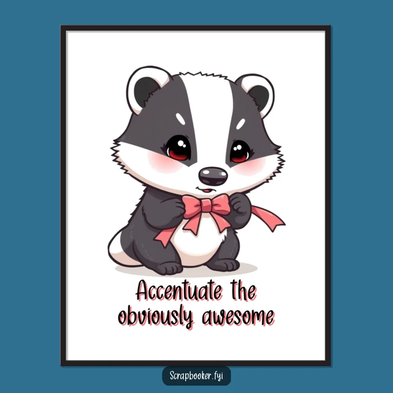 Funny Badger Crafting Poster: Hilarious Wall Art for Creators