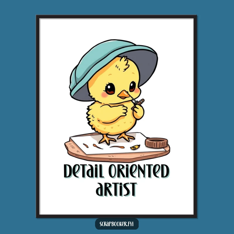 Funny Chick Crafter Poster - Inspiring Art for Your Creative Space