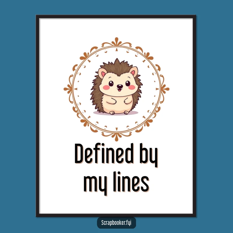 Funny Hedgehog Artist Poster - Cheerful Wall Art for Your Space