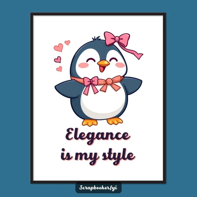 Funny Penguin Decorator Poster - Festive Wall Art for Your Space
