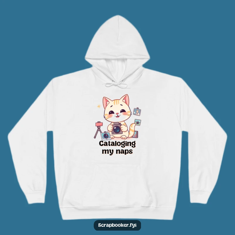 Funny Cat Hoodie: Cozy Photo Organizer Gift