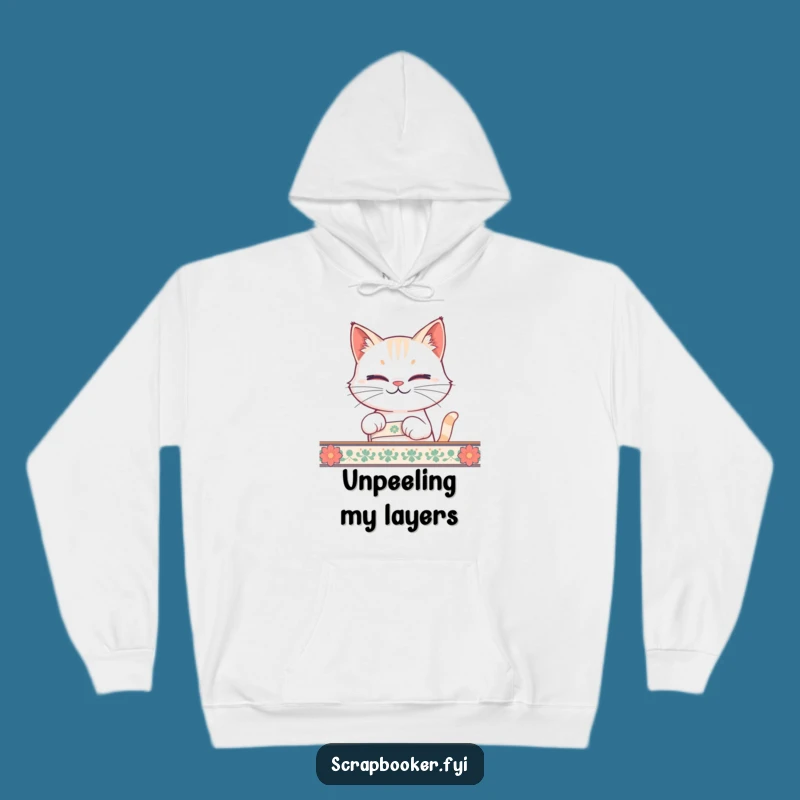 Cozy Funny Cat Tape Hoodie The Essential Gift for Cat Lovers with a Sense of Humor