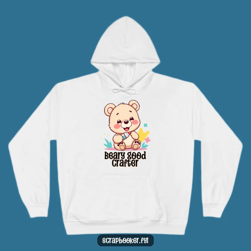 Funny Bear Cub Craft Hoodie: Cozy Up with Creative Inspiration