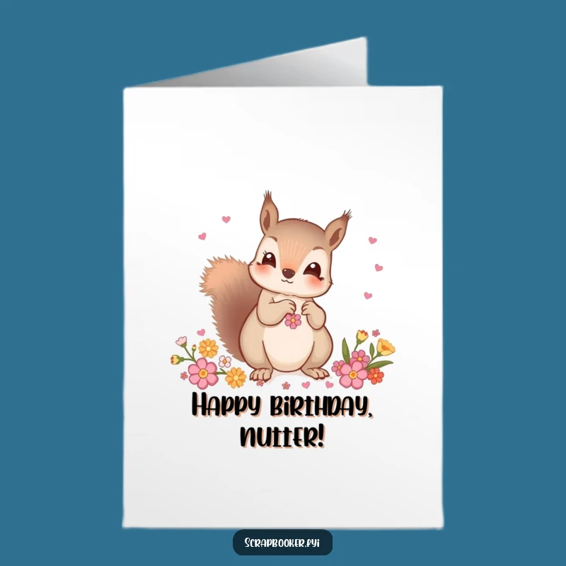 Free Printable Birthday Card: Squirrel's Crafty Choices - Downloadable Joy