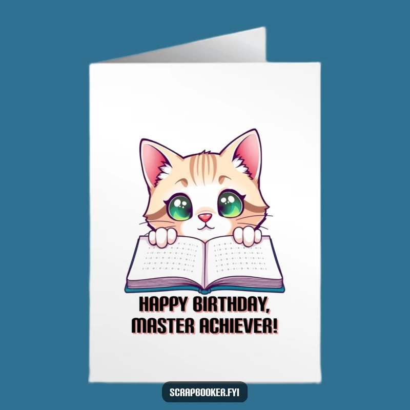 Free Printable Cat Birthday Card - Satisfied Downloadable DIY Gift for Cat Lovers