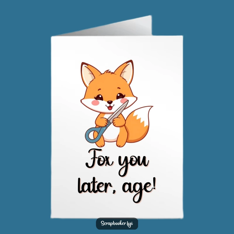 Free Printable Fox Birthday Card: Funny Cut-Out Design for a Joyful Celebration