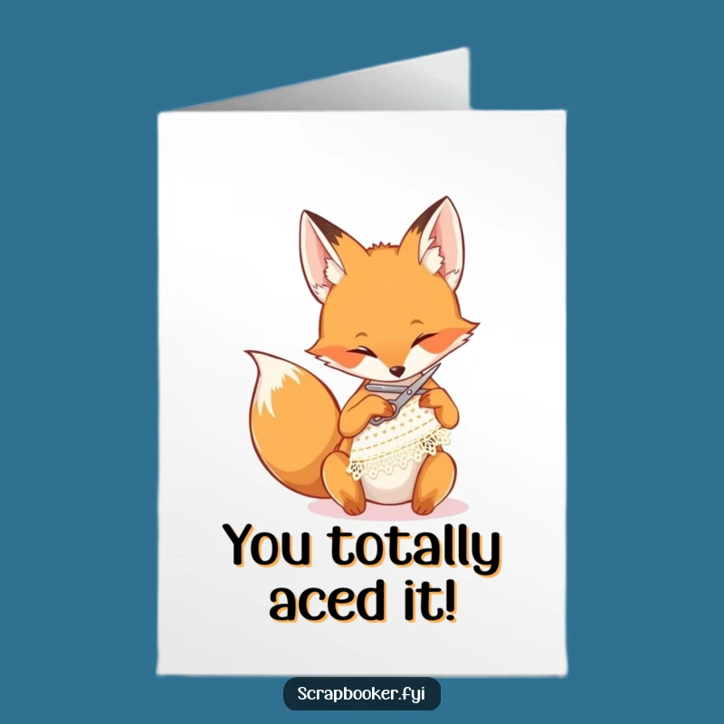 Free Printable Fox Congrats Card: Funny Downloadable Gift for Any Occasion