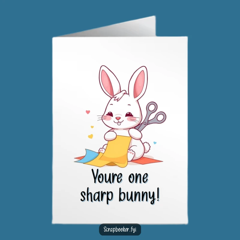 Free Printable Congrats Card: Funny Rabbit's Crafty Success - Downloadable