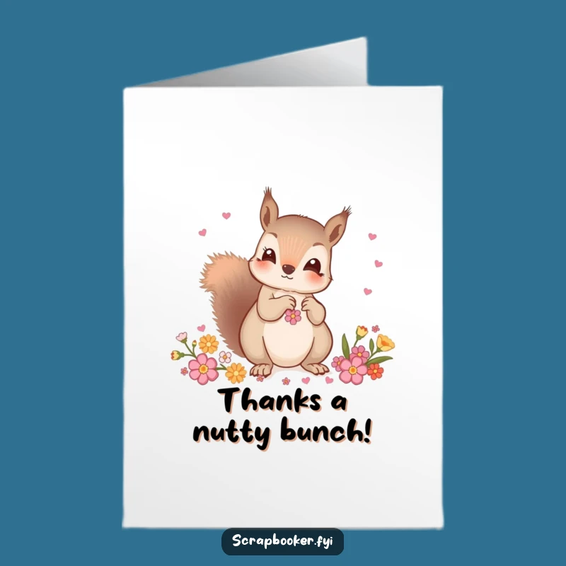 Free Printable Thank You Card: Squirrel's Thoughtful Picks - Downloadable Thanks