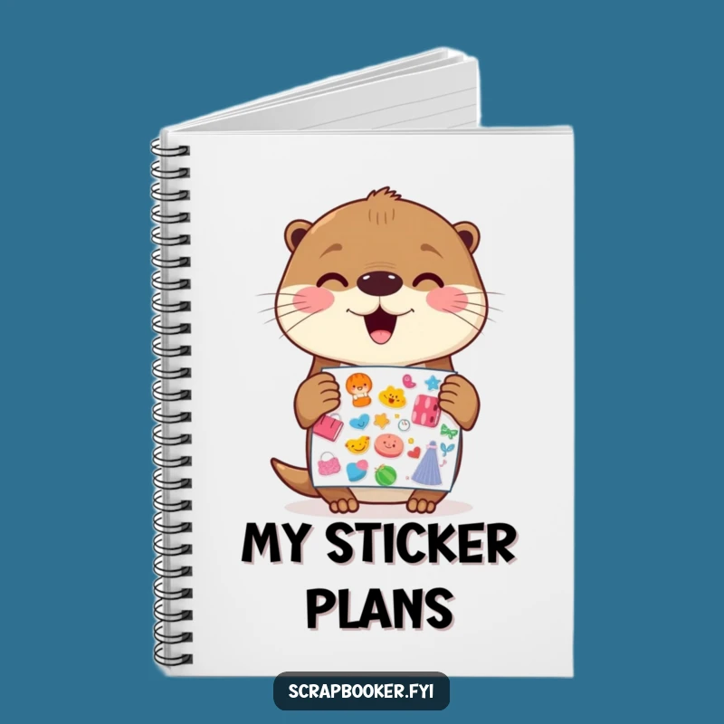 Funny Otter Notebook: Sticker Anticipation - Journal Your Joy with Otter Wit Gift