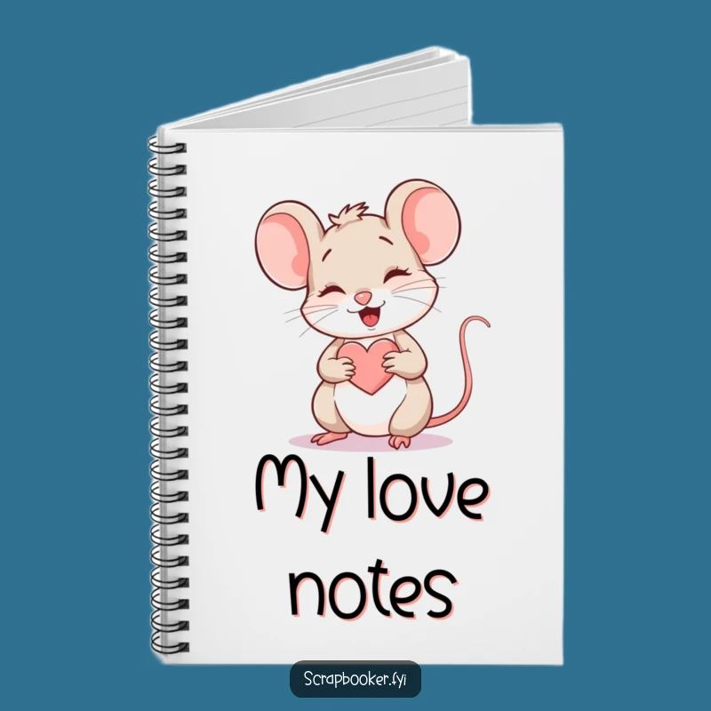 Funny Mouse Heart Notebook: Jot Down Your Thoughts with This Artistic Companion