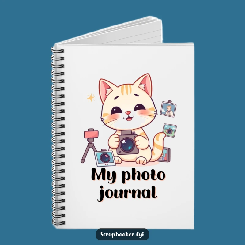 Funny Cat Notebook: Organized Photo Journal Gift