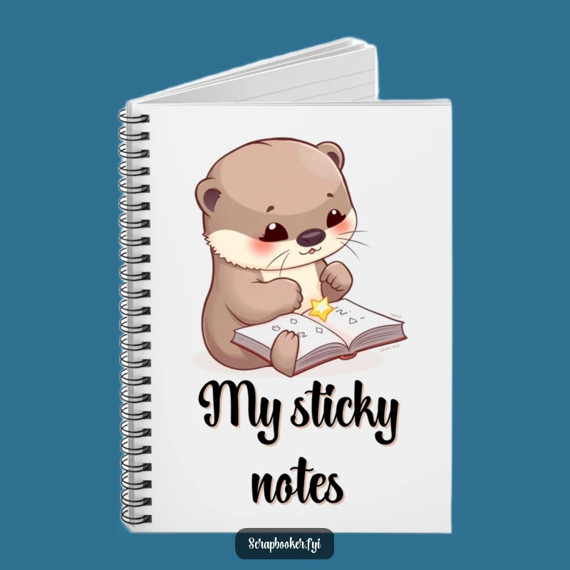 Funny Otter Notebook: Cute Crafting Journal, Blank Pages for Art, Perfect Funny Gift