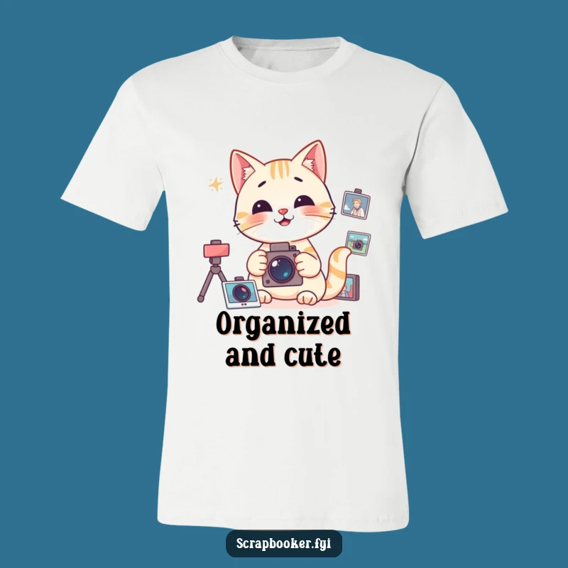 Funny Cat Photo T-Shirt: Organized Memory Keeper Gift