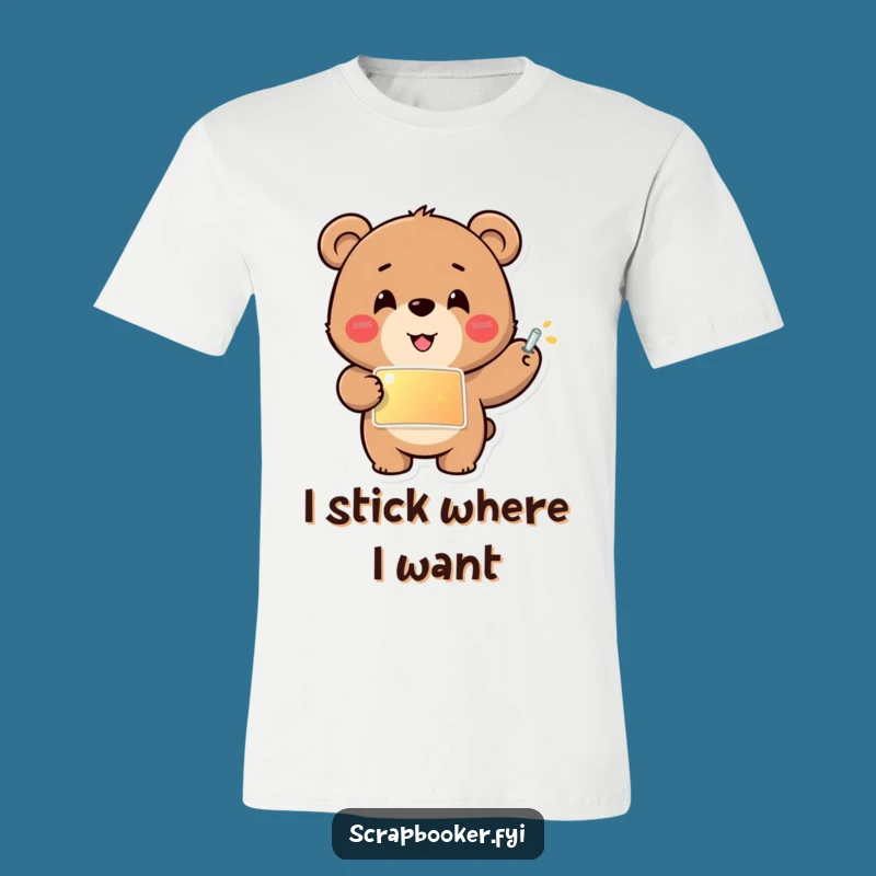 Funny Bear Sticker T-Shirt: Wearable Art for the Creative Soul