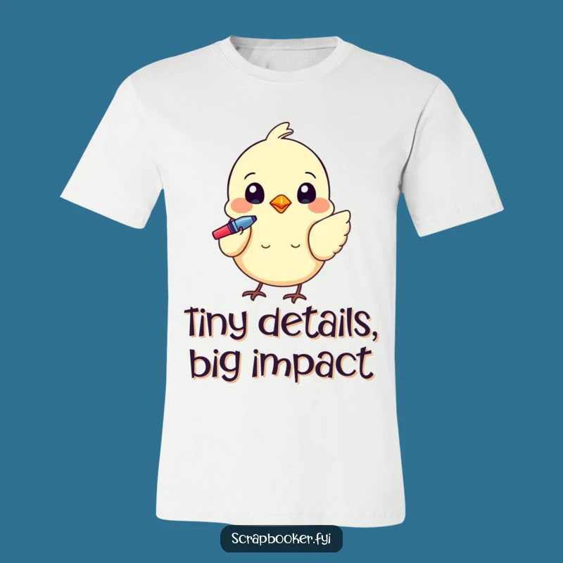 Funny Bird Detail T-Shirt: Tiny Artist, Big Humor