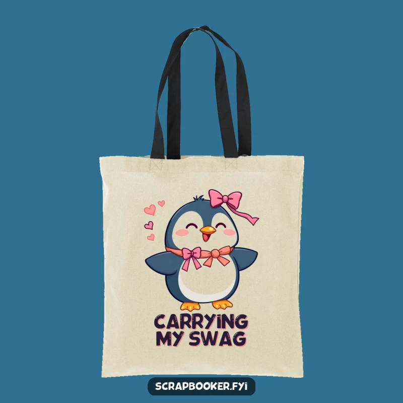 Funny Penguin Decorator Tote Bag - Carry Your Festive Spirit
